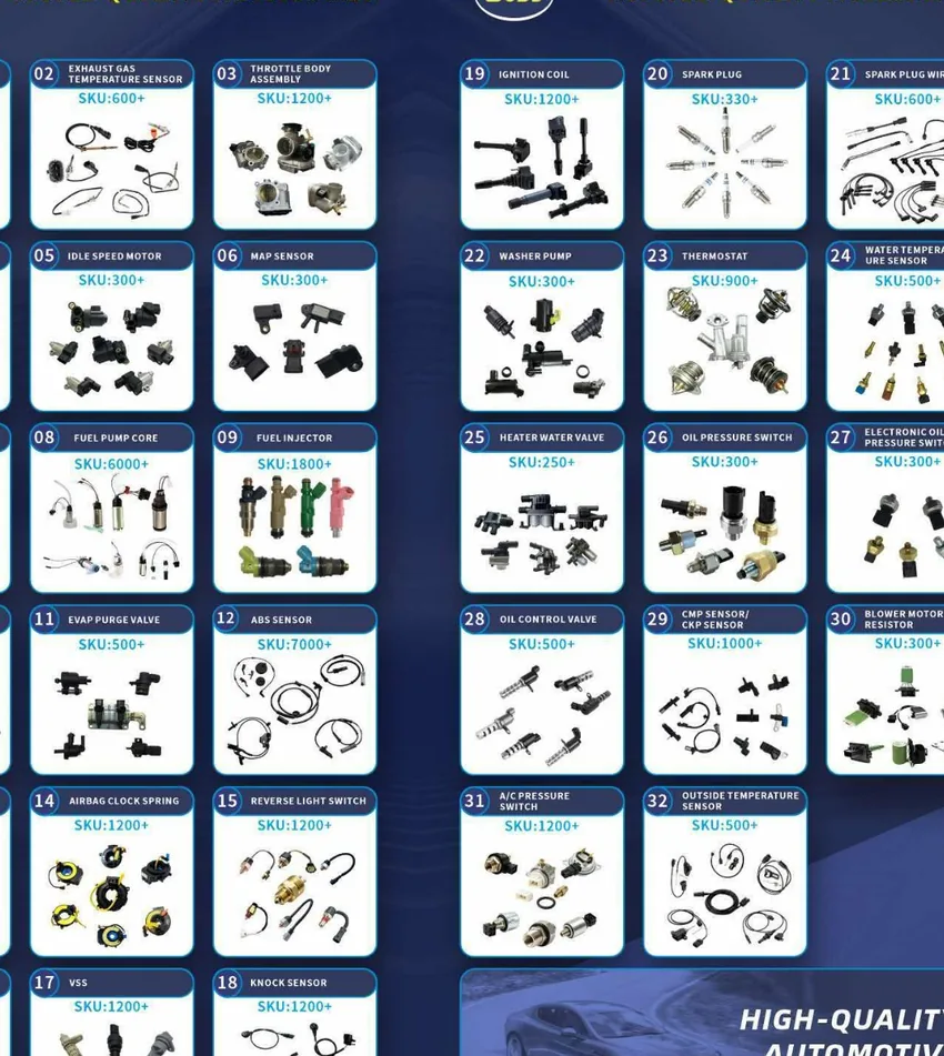 LSODS catalogue showing sensors and electrical components